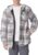 Wrangler Authentics Men’s Long Sleeve Quilted Lined Flannel Shirt Jacket with Hood